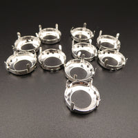 Rivoli Sew on Setting 16mm Silver