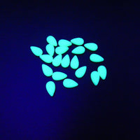 Czech Glass Textured Teardrop 11x18 mm Light Opaque Gray Uranium