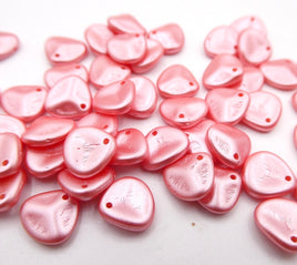 Rose Petal Beads 8X7mm PASTEL LIGHT CORAL