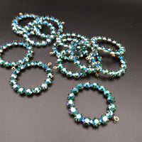 Swarovski Rhinestone Hoop Pendant with loop 30mm Emerald AB