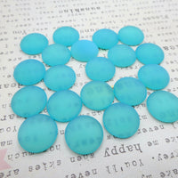 Czech Glass Dome Cabochon 20mm Matte Mint Uranium Glow