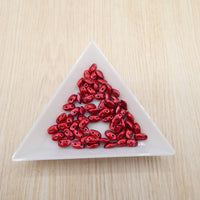 Wave Beads 3x7mm Metalust Lipstick Red