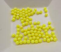 Preciosa Nacre Pearl Beads 4mm Neon Yellow