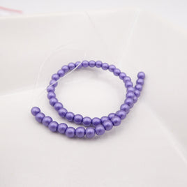 Czech Round Beads 3mm Metallic Violet