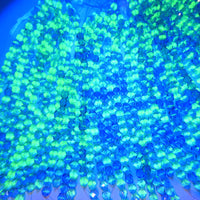 Czech Fire Polish Beads 6mm Blue Lt Green