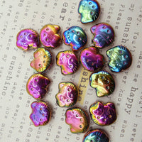 Czech Hello Kitty Glass Beads 19x18mm Crystal Vitex 2X
