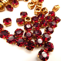Swarovski 1088 Chaton in setting 34ss (7mm) Siam