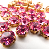 Swarovski 1088 Chaton in setting 34ss (6mm) Rose