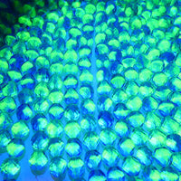 Czech Fire Polished Beads12mm Blue Green Uranium