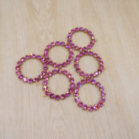 Swarovski Rhinestone Hoop Pendant with loop 30mm Rose