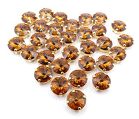 Preciosa Rivoli in setting 39ss (8mm) Caramel