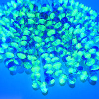 Czech Faceted Rondelle 9x6mm Blue Lt Green