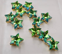 Crystal 4745 Star Fancy Stone 10mm Sphinx in Gold Sew On Setting