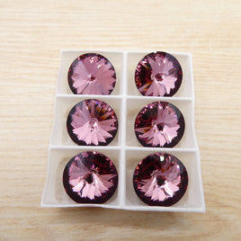 Swarovski Rivoli 14mm Antique Pink