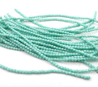 Czech Fire Polish Beads 2mm Sueded Gold Turquoise