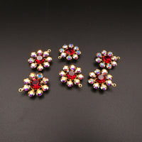 Swarovski Rhinestone Flower Pendant with loop 20mm Crystal AB and Siam