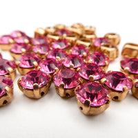 Swarovski 1088 Chaton in setting 34ss (6mm) Rose