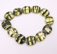 Czech Oval Window Beads 14x12mm Jonquil Tortoise