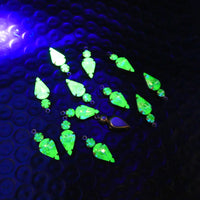 Swarovski Rhinestone Teardrop Charm with loop 20x13mm Peridot Uranium