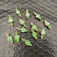 Swarovski Rhinestone Teardrop Charm with loop 20x13mm Peridot Uranium