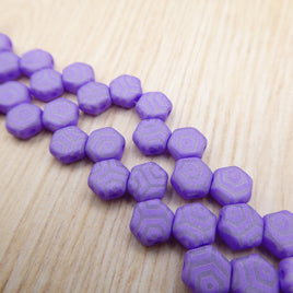 Honeycomb Beads 6mm Laser Violet Web