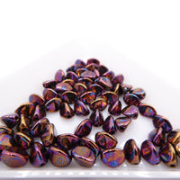 Pinch Beads 5x3mm Jet Iris