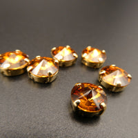 Preciosa Rivoli in setting 39ss (8mm) Caramel