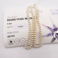 Preciosa Round Pearl Maxima 4mm Pearl Effect White