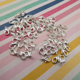 Silver Plated Lobster Clasp 12x6mm