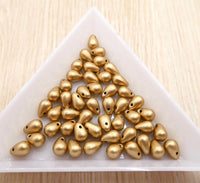 Side Drill Tear Drop Beads 4x6mm Aztec Gold