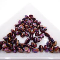 Pinch Beads 5x3mm Jet Iris