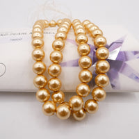 Preciosa Round Pearl Maxima 8mm Pearl Effect Gold