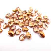 Tulip Petal Beads 6X8mm CRYSTAL CAPRI GOLD