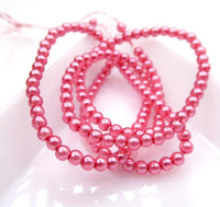 Czech Glass Round Pearl Beads 2mm Pearl Pink