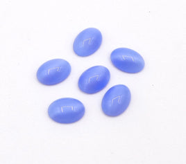 West German Dome Glass Oval Cabochons 14x10mm Sapphire Moonstone