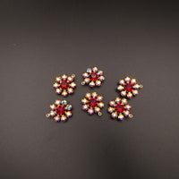 Swarovski Rhinestone Flower Pendant with loop 20mm Crystal AB and Siam