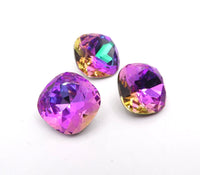 Cushion Cut 14mm Crystal Heliotrope