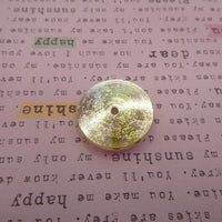 Czech Glass Dragonfly Cabochon 18mm Uranium Yellow Gold Lined
