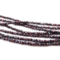 Czech Fire Polish Beads 2mm Metallic Luster Amethyst