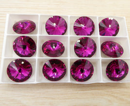 Swarovski Rivoli 14mm Fucshia