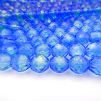 Czech Fire Polished Beads12mm Blue Green Uranium