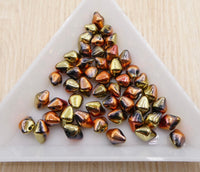 Spiky Button Beads 4.5x6.5mm Jet California Gold Rush