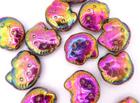 Czech Hello Kitty Glass Beads 19x18mm Crystal Vitex 2X