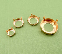 Rivoli Copper Sew on Setting Various Sizes