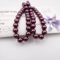 Preciosa Round Pearl Maxima 8mm Pearl Effect Bordeaux