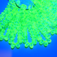 Czech Faceted Rondelle 9x6mm Green Blue