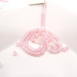 Czech Round Beads 3mm Pink Opal AB
