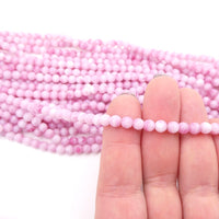 Czech Round Beads 5mm Pink Stripes