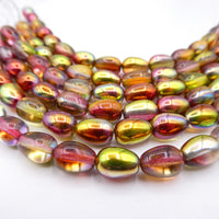 Czech Olive Beads 10x8mm Magic Apple