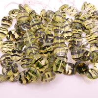 Czech Oval Window Beads 14x12mm Jonquil Tortoise